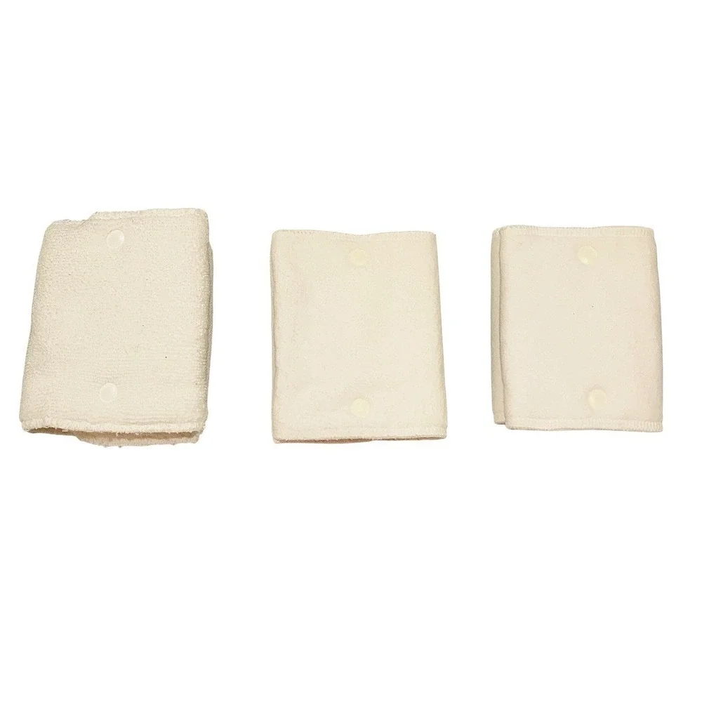 Rumparooz 6r Soaker Diaper Inserts OS Baby Kid Cream Snap Reusable Cloth 3pk NEW